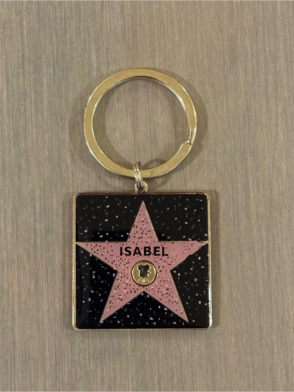 Personalized 'Isabel' Hollywood Walk of Fame Star Keychain